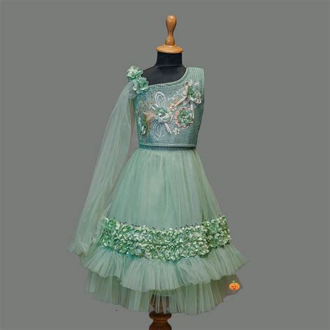 Buy One Shoulder Floral Girls Lehenga Choli – Mumkins