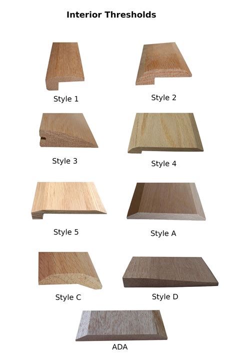 We offer a variety of solid Red Oak interior thresholds that can help ...