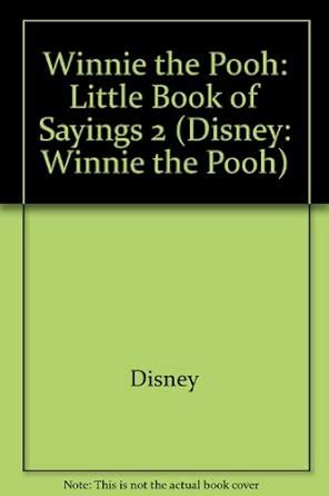 Amazon.in: Buy Winnie the Pooh: Little Book of Sayings 2 Pb Book Online ...