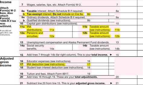 Form 1040 Line 16 Instructions