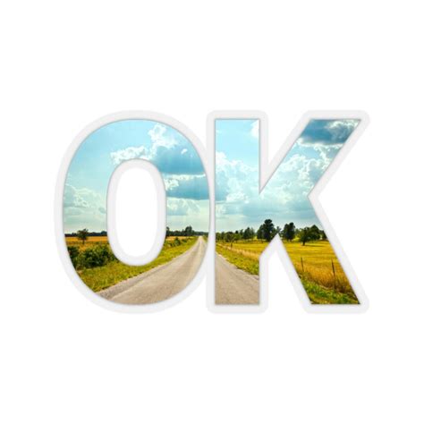 Oklahoma State Abbreviation Sticker - Etsy