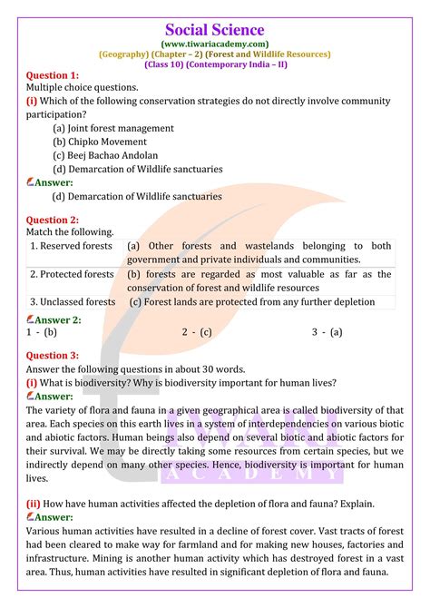 What Is Community And Conservation Cl 10 Geography - Infoupdate.org