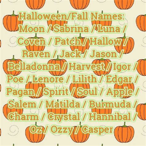 Halloween fall names – Artofit