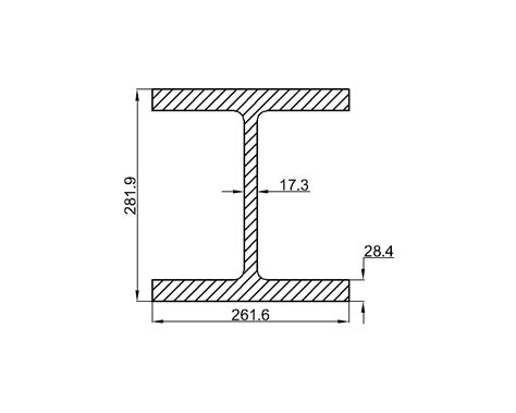 Dimensiones, peso y propiedades de la viga de acero W10x100