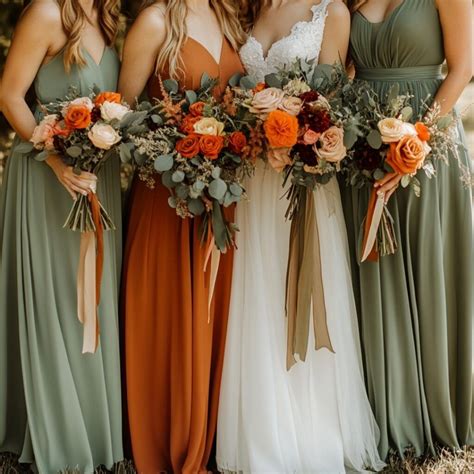 Embrace the Warmth: Burnt Orange and Sage Green Wedding Colors for a ...