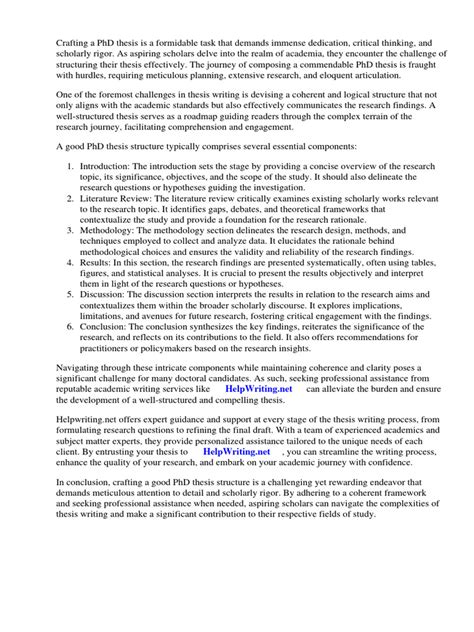 PhD Dissertation Structure 的图像结果