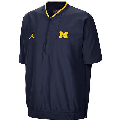 Jordan Brand Michigan Wolverines 2021 Coaches Short Sleeve Quarter-Zip ...