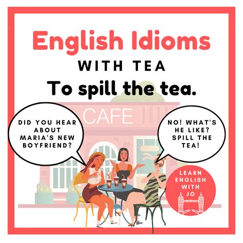 Common English idioms with tea. — Learn English With Jo