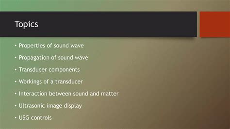 Principle of usg imaging, construction of transducers | PPTX