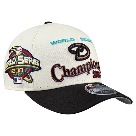 Men's New Era Cream/Black Arizona Diamondbacks World Series 9FORTY M ...