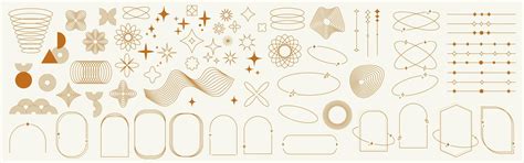 Minimalist line frame element with star icon design | Premium Vector