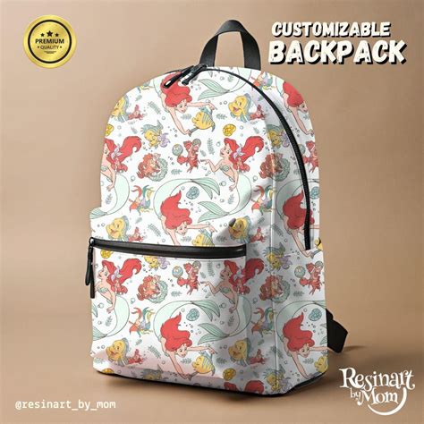 Little Mermaid Backpack, Disney Princess Backpack, Mermaid Bookbag ...