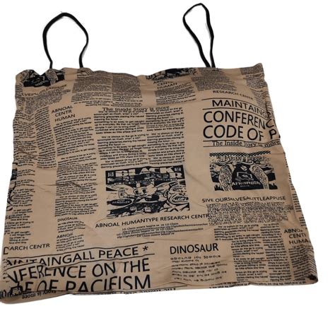 Buy SENECIO Long Tube Top Brown Copperish Newspaper Magazine Style ...