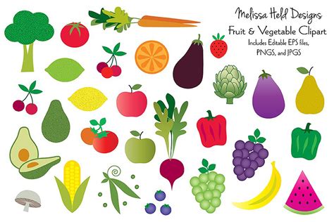 Fruits And Vegetables Clip Art