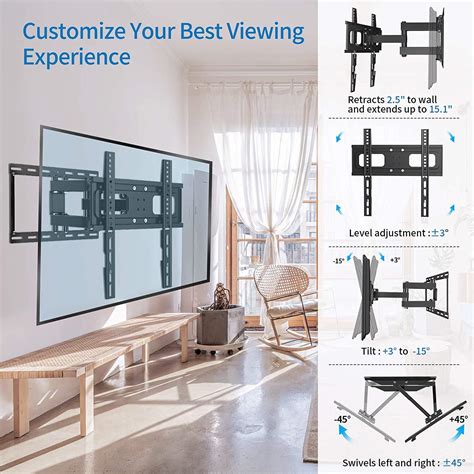 Buy KDG TV Wall Mount Full Motion for Most 32-65 Inch Flat Curved ...