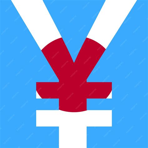 Premium Vector | Japanese yen currency in shape of country flag