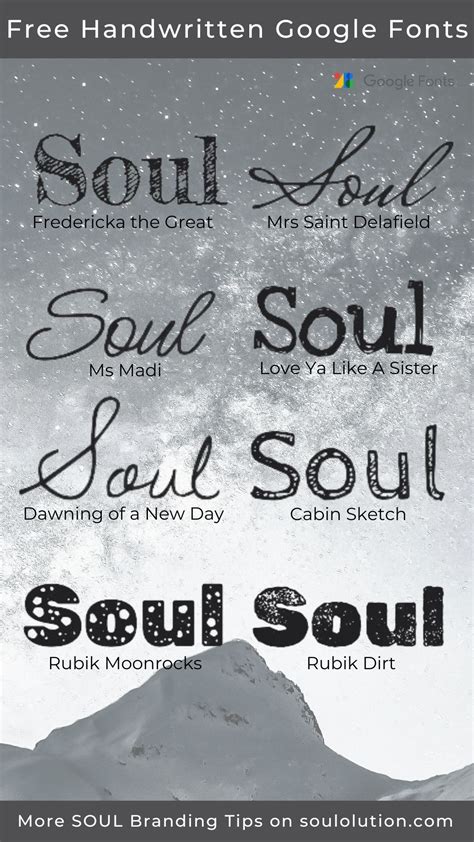 Cool free handwritten fonts for commercial use (Google Fonts) | Free ...