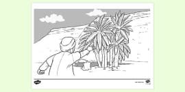 Child In Throwing Position Colouring Sheet (teacher made)