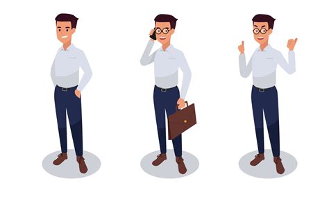 Set of Businessman character design. 2885010 Vector Art at Vecteezy