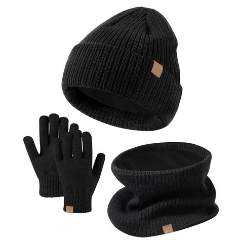 FADAACAI Hat and Gloves for Girls 3 Kids Winter Hat Glove Sets Cap ...
