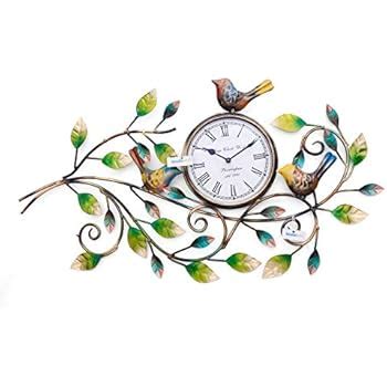 Buy Collectible India Iron Beautiful Bird Wall Clock-Handmade Home ...
