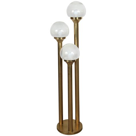 Italian Brass Three Globes Floor Lamp at 1stDibs | vintage globe floor ...