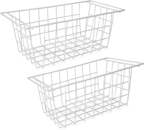 2 Pack Chest Freezer Baskets Multiple Uses Storage Organizer Bins ...