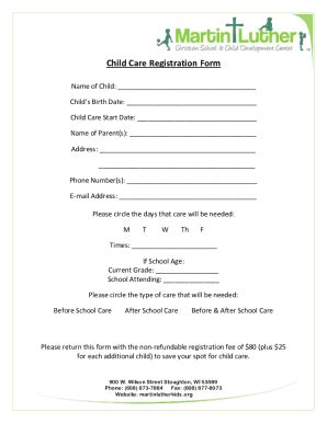 Fillable Online SAMPLE CHILDRENS ENROLLMENT FORM - Bright from the ...