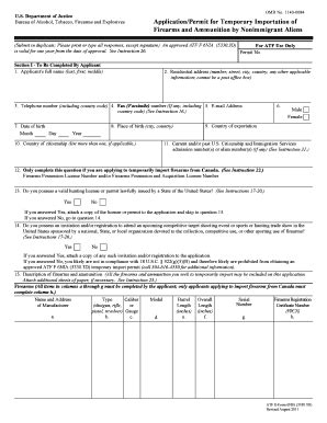 Fillable Online 11400084 Application/Permit for Temporary Importation ...