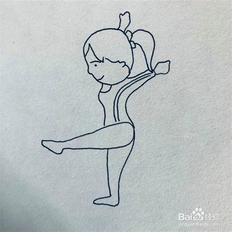 体操简笔画 的图像结果