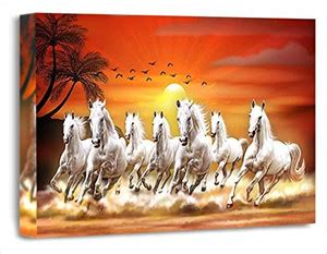 Sharma Cards Sharma Cards 7 Running Horse as per vastu (Brown Color ...