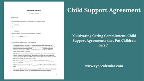 Free Child Support Agreement Templates [PDF, Word] Without Court
