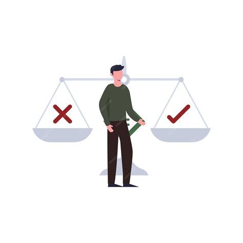 Premium Vector | Yes or no is on the scale