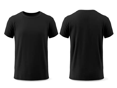 plain black t-shirt mockup design. front and back view. generative ai ...