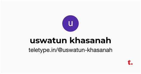 uswatun khasanah — Teletype