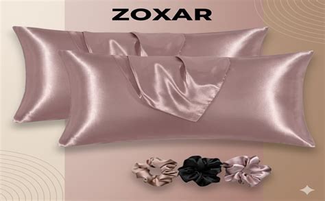 Buy ZOXAR Satin Silk Pillow Covers Pack of 2 for Hair and Skin with ...