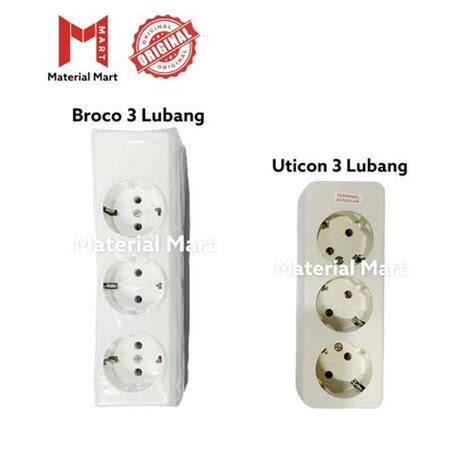 Jual Stop Kontak Uticon 3 Lubang ST-138 | Stop Kontak Broco 3 Lubang ...
