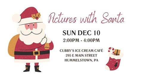 Pictures with Santa, Cubby's Ice Cream Café, Hummelstown, 10 December ...