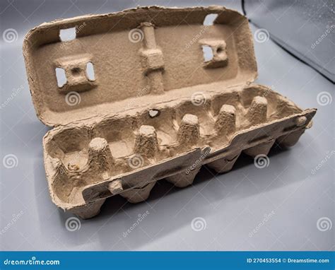 Empty One Dozen Egg Crate Container Stock Photo - Image of food ...