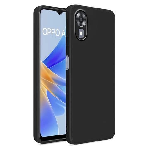 LIRAMARK Silicone Soft Back Cover Case for Oppo A17K (Black) : Amazon ...