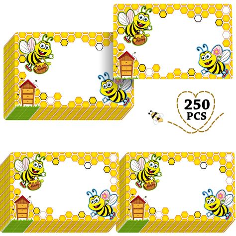 250 Pieces Bee Name Tags Bee Name Stickers Bulletin Board | Desertcart ...
