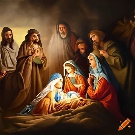 Birth Of Jesus Painting
