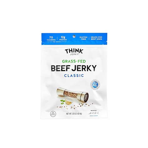 100% Grass-Fed Beef Jerky, Classic, 2.2 Oz