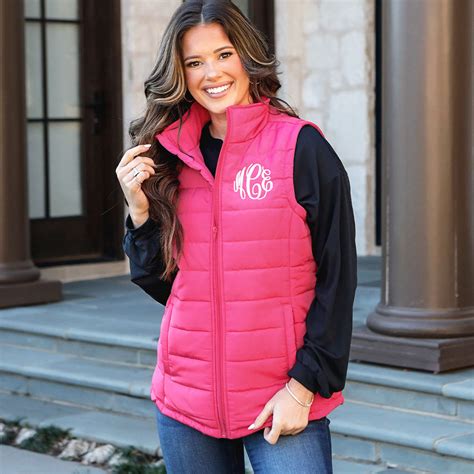 Monogrammed Puffer Vest | Marleylilly Outerwear