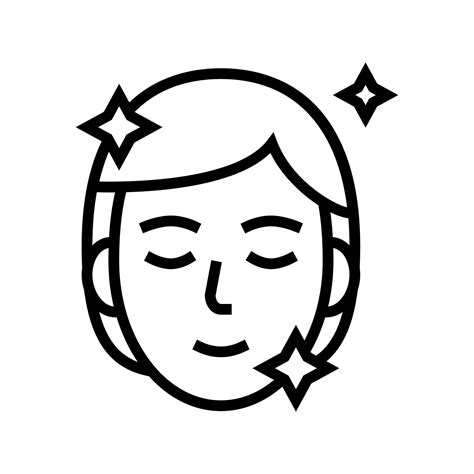 clean face skin line icon vector illustration 10173160 Vector Art at ...