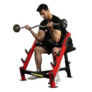 Bodylean Fitness Plate Loaded Bicep Curl Bench | Preacher Arm Curl ...
