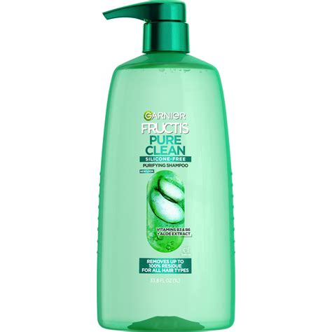 Garnier Fructis Pure Clean Purifying Shampoo for All Hair Types, 33.8 ...