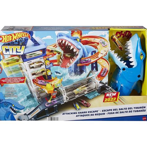 Mattel Hot Wheels City Shark Escape Playset, With 1 Car HDP06 | Toys ...