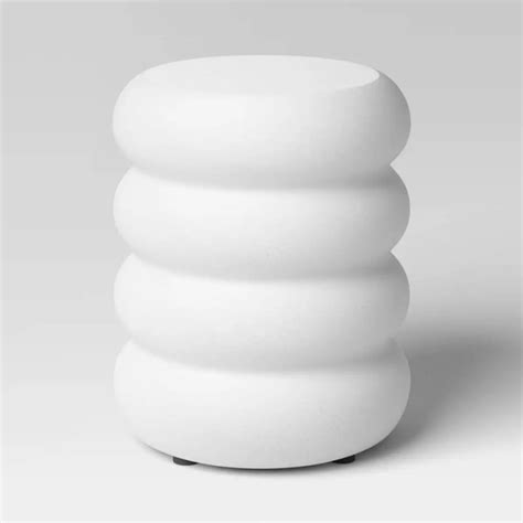 Irregular Liana Outdoor Patio Accent Table, White - Threshold ...