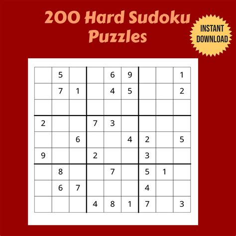 Free printable sudoku puzzles hard, Download Free printable sudoku ...